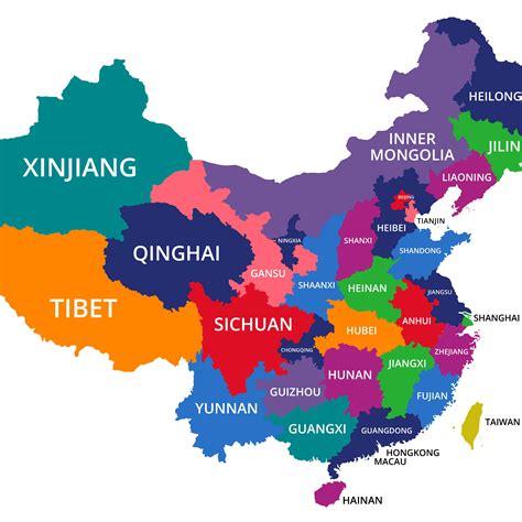 map of provinces in china